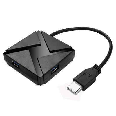 

Hyundai (HYUNDAI) HY-333Type-C to four-port adapter usb3.0 adapter Type-C Hub rechargeable earth Hao gold