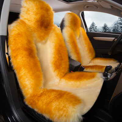 

Leixiang ELEKKS winter car seat wool cushion car car seat mat hair pad five sets of beige hair tips