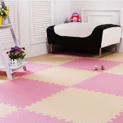 

FOOJO Foam Patchwork Floor Living Room Bedroom Full Floor Anti-slip mat 60 60 12cm Pink 4pcs