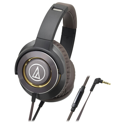 

Audio-Technica ATH-WS770iS Portable Smartphone Headset Gold Brown