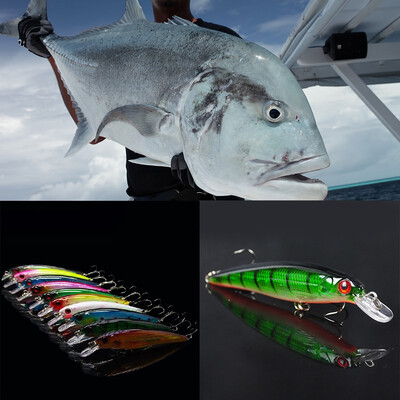 

1pc Deep Green Minnow Fishing Lures Artificial Baits Lifelike Fishing Lure