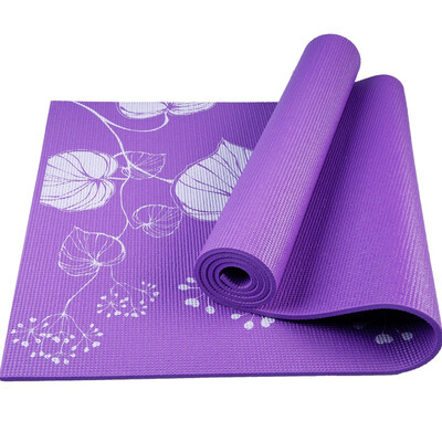 

Gold La La 6mmPVC printing yoga mat anti-skid fitness mat deep purple lilac flowers