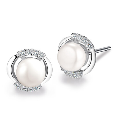 

Maltia High Quality 925 Sterling Silver Earrings Pearl Dangle Earrings for Women Fine Jewelry