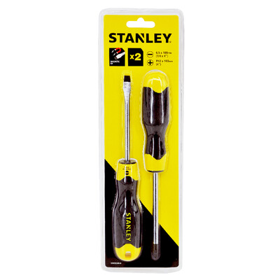 

Stanley screwdriver tool set chrome vanadium steel handle screwdriver 2 sets STHT65200-8