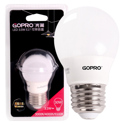 

Супермаркет] [Jingdong По GOPRO светодиодные лампы 3.5W E27 большого винта переменной цветовой температуры