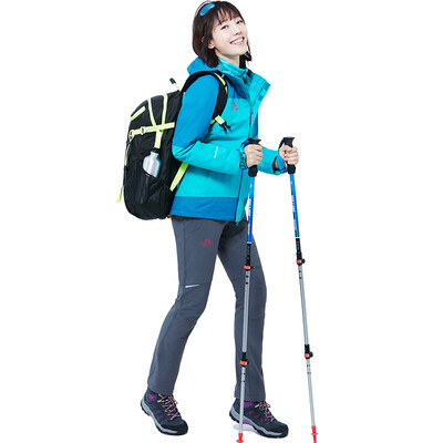 

Pellie&PELLIOT outdoor climbing sticks stretching sticks walking hiking crutches straight handle super light folding walking sticks black