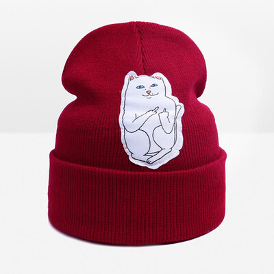 

WISHCLUB Winter Hat For Women Beanie Hat Cat Knit Hat Cap Skullies Beanies Warm Cap