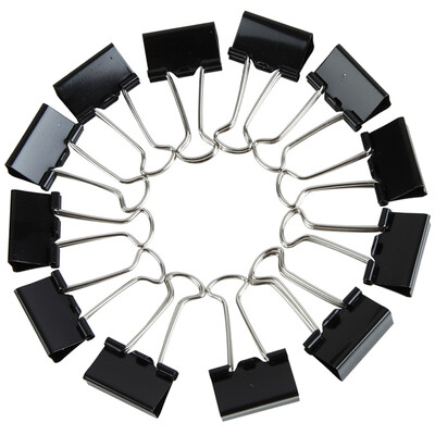 

COMIX 12 loaded 50mm black long tail clip ticket folder swallows clip iron clip office stationery B3605
