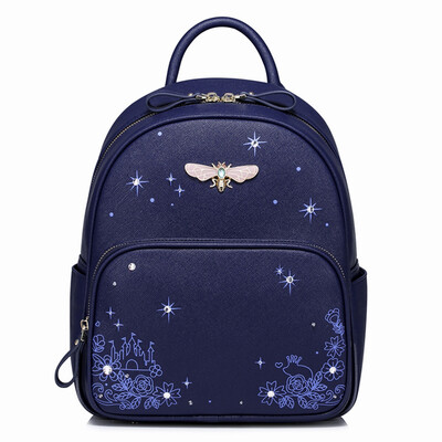 

European Fashion Jens STAR Women&39s Bag Shoulder Bag New Korean Wild School Wind Bag Leisure Backpack Female JS148 Blue