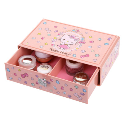 

【Jingdong supermarket】 HELLO KITTY jeweled series of cosmetics storage box desktop storage box real color pink plane KT1221