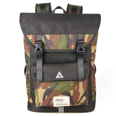 

Landcase Men Print Shoulder Bag Travel Backpacker Middle School Student Bag Male 098 Brown Green