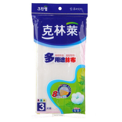 

【Jingdong Supermarket】 Korea Kelin Lai multi-purpose wipes Washing towels Washing cloth Cleaning wipes (3pcs) CM-4