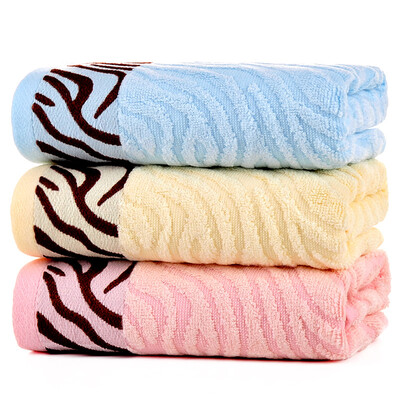 

Bamboo Kam Towel Home Textiles Bamboo Fiber Wavy Jacquard Satin Striped Water Towel 3 Pack Blue / Pink / Yellow 105g / Article 34
