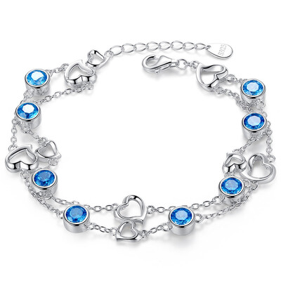 

Hao bracelet (HAOZHIZUN) love life bracelet S925 silver bracelet female heart-shaped jewelry love jewelry jewelry