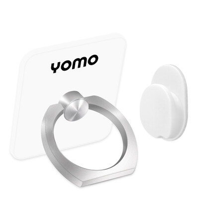 

Yomo оригинальные иллюстрации мобильный телефон кольцо кронштейн / металлическое кольцо пряжки держатель / анти-потерянные популярные бренды мобильных телефонов таблетка стенд подходит для iPhone / Android телефон простой белый