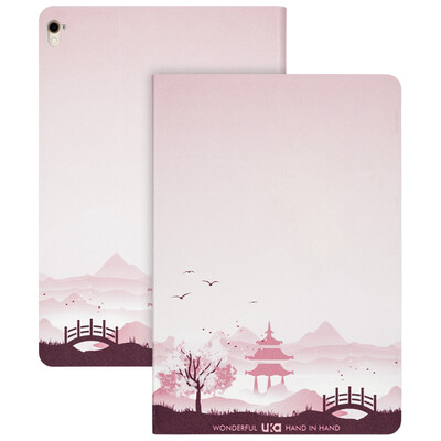 

You Plus iPad Pro 9.7 inch protective cover / cartoon painted protective shell smart sleeping holster Maple raging
