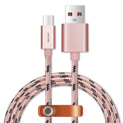 

Scud SJ-GM06 Micro USB Эндрюс кабель для передачи данных / зарядный кабель для Samsung / Huawei / HTC / ZTE / просо / красный рис 1 метр розового золота