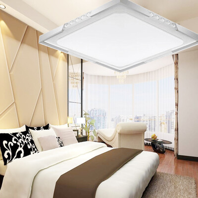 

NVW ceiling lamp living room lamp bedroom lamp led lamp modern simple fashion can be sub-control crystal lamp square stepless dimming 60W with remote control