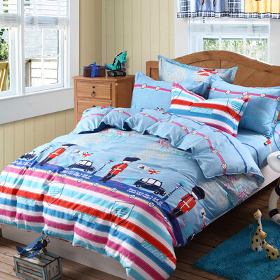 

Red Rui bed products home textiles high-density high-density twill cartoon four-piece 15 m bed 18 m bed fashion trend