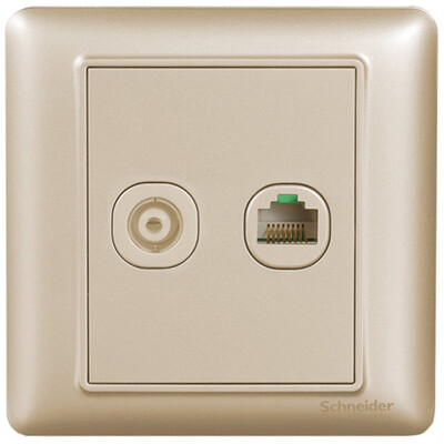 

Schneider Schneider switch socket computer TV socket panel Rui Yi series of gold