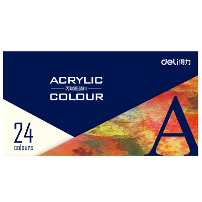 

Deli 73858 Artistic painting acrylic pigment 24 color boxed