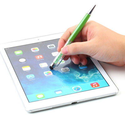 

Кристалл 2 in1 сенсорный экран Stylus Шариковая ручка для iPhone IPad смартфон