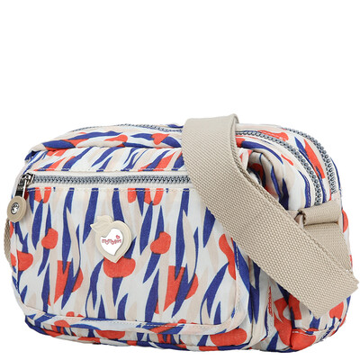 

MOMOgirl shoulder bag ladies Korean casual sports Messenger bag horizontal cross oblique in the package female bag M4572 black pattern