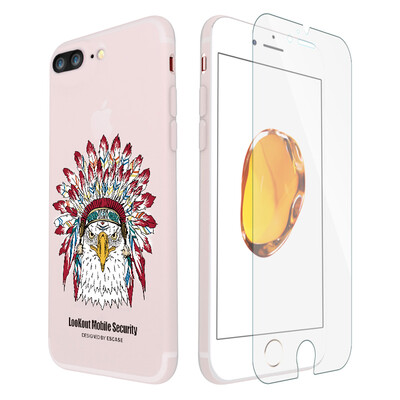 

[Shell фильм набор] ESCASE iPhone8 / 7 Plus мобильный телефон случае защитный чехол мультфильм серии, чтобы отправить фильм для Apple 8 / 7plus мобильный телефон Eagle Wang Quan Wei