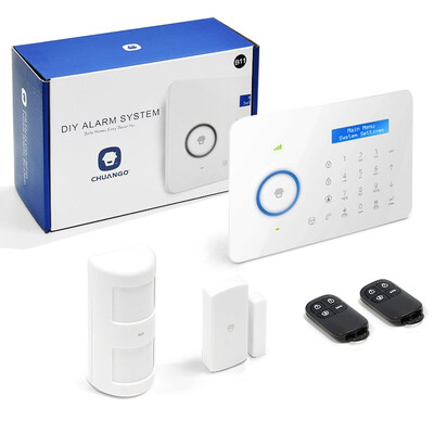 

Chuango CG-B11 telephone line mobile phone card dual network anti-theft alarm wireless infrared home doors&windows anti-theft device