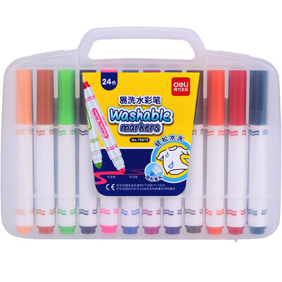 

Deli 70668 can be washed 24 color watercolor pen thin bar boxed