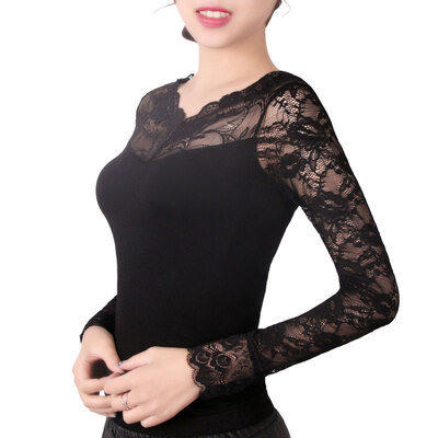 

Slimming undershirts collar V backing women shapers thin underwear femal autumn coat seamless lace cuffs sexy long johns ladies