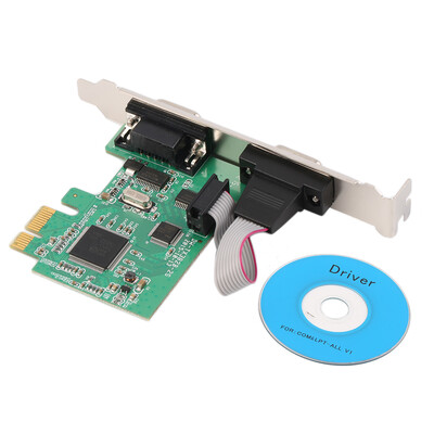 

PCI-E PCI Express Dual Последовательный DB9 RS232 2 порта контроллера адаптер карты NEW