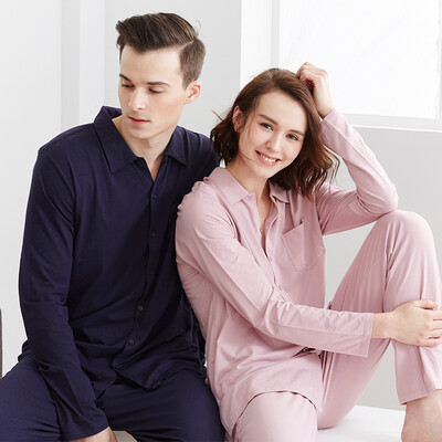 

Small nurse pajamas home service men&women cotton cardigan long sleeve couple pajamas Home service suits SGT002 comfortable breathable female - gray powder  16595