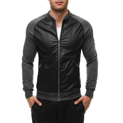 

Winter Mens Coats Mens Faux Leather Jacket Coat for Men