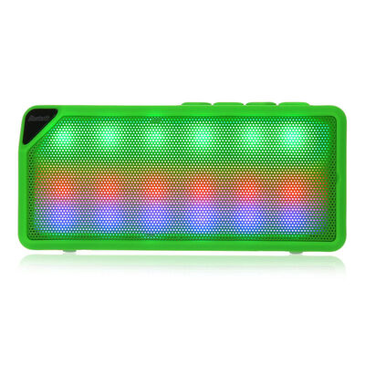 

X3S Mini Multi-Color Flash LED Light Wireless Bluetooth Speaker with Built-in Microphone Support USB AUX FM Radio TF Card