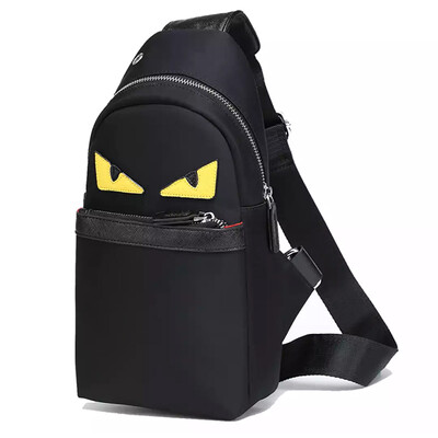 

Very JEVI small monster chest bag shoulder bag male canvas Korean fashion Messenger bag men and women chest bag trend leisure package chest bag JW-9015