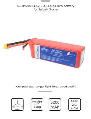

SWELLPRO 5200MAH rc airplane aircraft 14.8V 25C 4 CELL LIPO BATTERY for drone