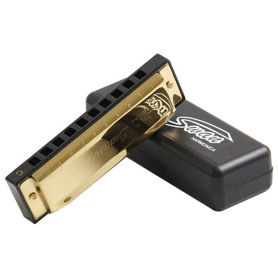 

Swan SWAN 10 Hole Blues Harmonica Gold C
