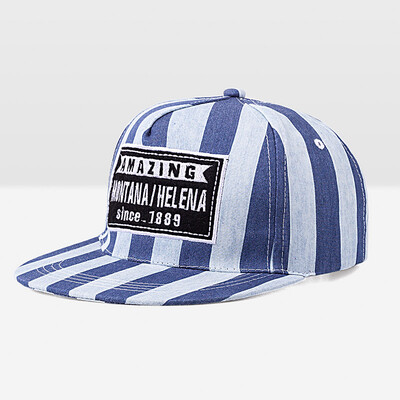 

WISHCLUB 2017 Blue And White Striped Hat Hip Hop Cap Men's Women Baseball Cap Cotton Navy Cap