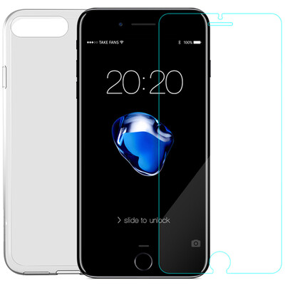 

Chick Mocha iphone7plus мобильный телефон оболочки / защитный чехол / телефон случае / защитная крышка все включено силиконовые против падения мягкой оболочки + Apple 7plus HD стальной фильм оболочки пакет