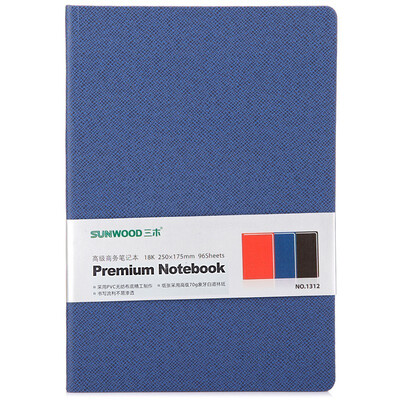 

Miyu SUNWOOD 1313 senior business leather of the Notebook Conference of the 25K 96 pages blue
