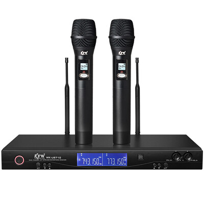 

Кей плавающая лягушка (KFW) WK-U8710 Black U беспроводного микрофон один с двумя беспроводными микрофонами бытовых КТВАМИ совещания по проекту председательствовали микрофон речи