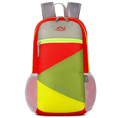 

(LOCAL LION) 513 сумка для кожи может быть сложена рюкзак для альпинизма мешок мужчин и женщин универсальный компрессионный портативный наружный цвет случайный 25L