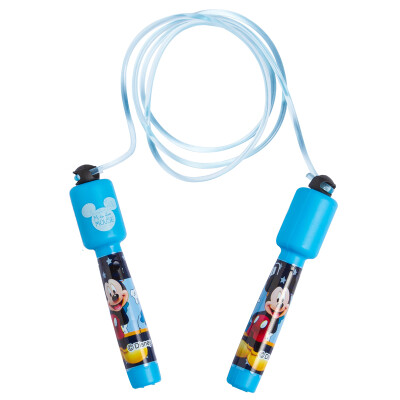 

Disney jump rope children jump rope adjustable length countable rope skipping Disney plastic handle rainbow 31003 blue Mickey