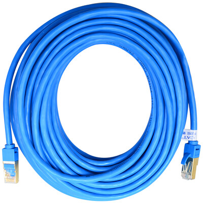 

Jinghua JH 1514 high-speed super seven lines of cable original engineering level 10G network oxygen-free copper conductor multi-layer shielding jumper Fluke link test high-speed transmission 5 meters blue