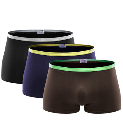 

Heng Yuan Xiang men&39s underwear elastic Slim flat angle underwear simple&comfortable high-count cotton underwear mixed color 3 combination of two 180105