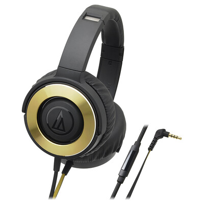 

Audio-technica ATH-WS550iS Portable Smartphone Headset Black gold