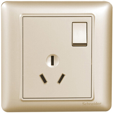 

Schneider Schneider switch socket socket panel 16A three-hole air conditioning socket with switch Rui Yi series of gold