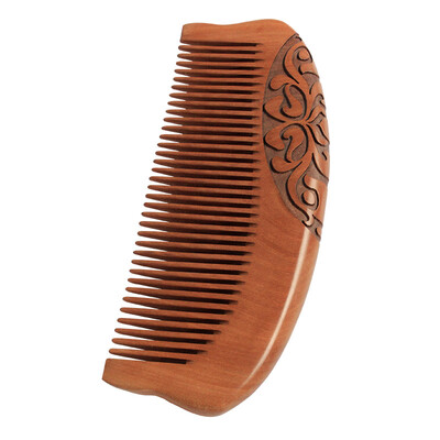 

Jingdong supermarket Jing Hui think of a JH0136 natural gold wire sandalwood comb hand-polished thick teeth half moon comb