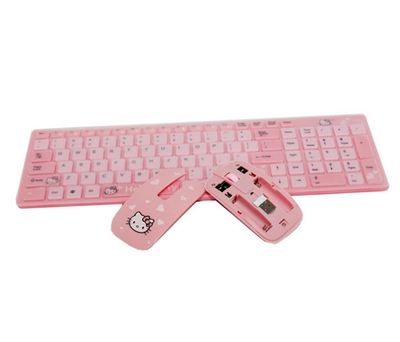 

Wireless mouse keyboard set girl cute cartoon mini wireless keyboard mouse computer peripheral equipment